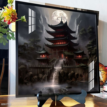 Tranh phong thủy phong cảnh thác nước thiên nhiên