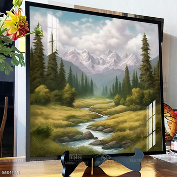 Tranh phong thủy phong cảnh thác nước thiên nhiên