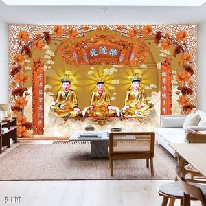 Tranh dán tường 3d trang trí bàn thờ gia tiên chất lượng cao