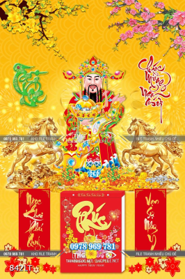 File tranh lịch tết thần tài File tranh lịch tết thần tài