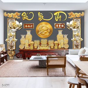 Tranh 3d trang trí bàn thờ gia tiên file gốc