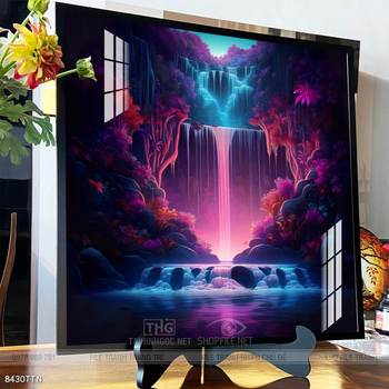 Tranh phong thủy phong cảnh thác nước thiên nhiên