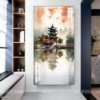 Tranh phong thủy sơn thủy đẹp