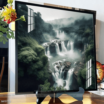 Tranh phong thủy phong cảnh thác nước thiên nhiên