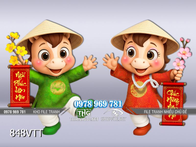 File tranh cặp Ngựa mặc áo dài đón Tết Bính Ngọ 848VTT File tranh cặp Ngựa mặc áo dài đón Tết Bính Ngọ 848VTT