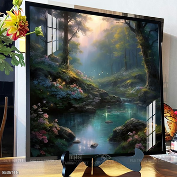 Tranh phong thủy phong cảnh thác nước thiên nhiên