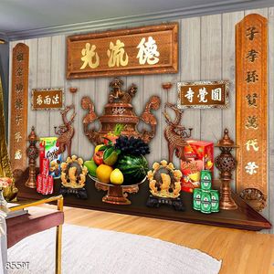 Tranh 3d trang trí bàn thờ ông bà tổ tiên