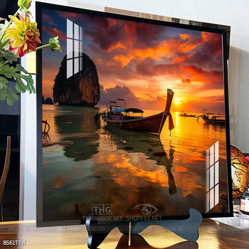 Tranh phong thủy phong cảnh thác nước thiên nhiên