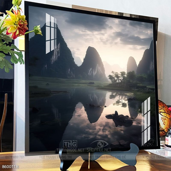 Tranh phong thủy phong cảnh thác nước thiên nhiên