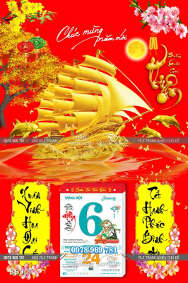 File Psd lịch tết thuận buồm xuôi gió File Psd lịch tết thuận buồm xuôi gió