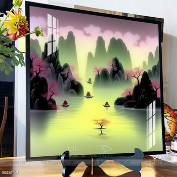 Tranh phong thủy nước non tuyệt đẹp