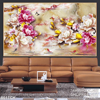 Tranh giả ngọc đẹp ấn tượng wall