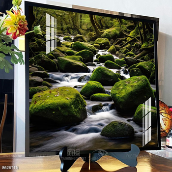 Tranh phong thủy phong cảnh thác nước thiên nhiên