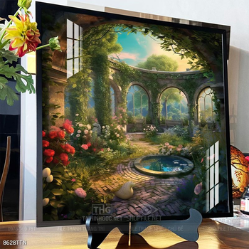 Tranh phon thủy sông, núi và mặt trời