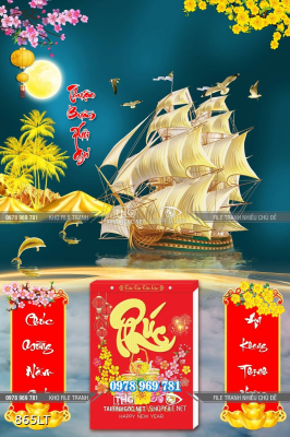 File Psd thuận buồm xuôi gió in lịch Tết File Psd thuận buồm xuôi gió in lịch Tết
