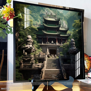 Tranh phong thủy phong cảnh thác nước thiên nhiên