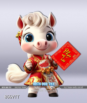 File tranh Ngựa phát tài 866VTT