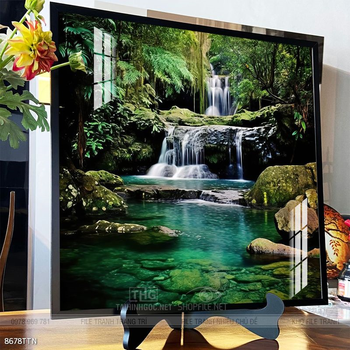 Tranh phong thủy phong cảnh thác nước thiên nhiên