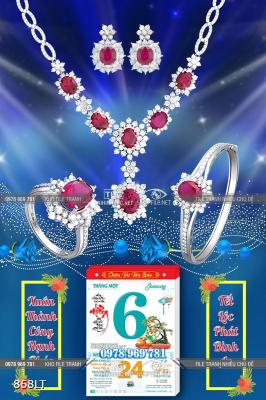 File tranh lịch trang sức đá quý File tranh lịch trang sức đá quý