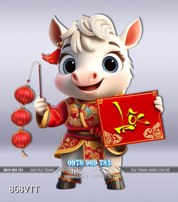 File tranh Ngựa Bính Ngọ tài lộc 868VTT