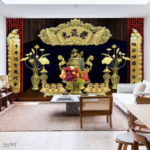 Tranh 3d trang trí bàn thờ ông bà tổ tiên