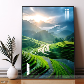 Tranh phong thủy nước non tuyệt đẹp