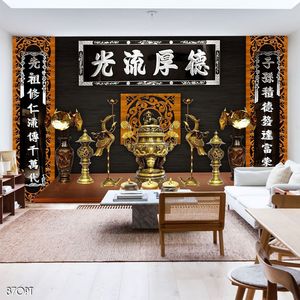 Tranh 3d trang trí bàn thờ gia tiên file gốc