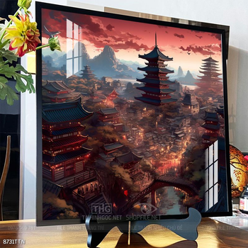 Tranh phong thủy nước non tuyệt đẹp