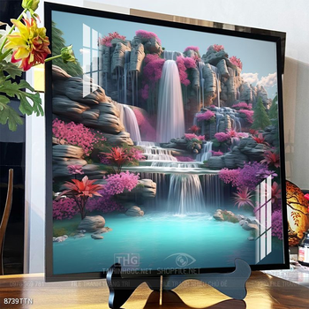 Tranh phong thủy phong cảnh thác nước thiên nhiên