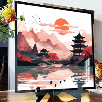 Tranh phong thủy phong cảnh thác nước thiên nhiên