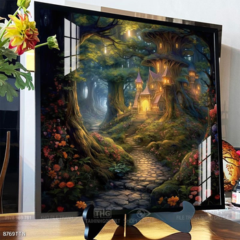 Tranh phong thủy phong cảnh thác nước thiên nhiên