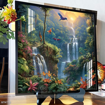 Tranh phong thủy nước non tuyệt đẹp