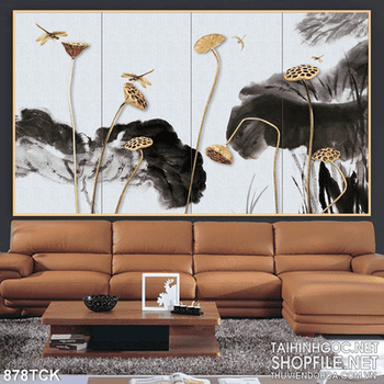 Tranh ghép hoa sen đẹp