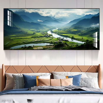 Tranh phong thủy phong cảnh thác nước thiên nhiên