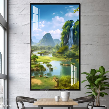 Tranh phong thủy nước non tuyệt đẹp