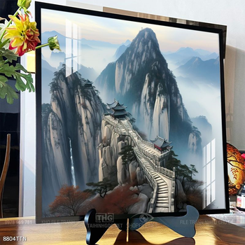 Tranh phong thủy phong cảnh thác nước thiên nhiên