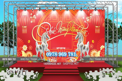 File tranh phông nền Ngựa Bính Ngọ chúc mừng năm mới 881VTT
