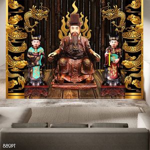 Tranh 3d trang trí bàn thờ gia tiên file gốc