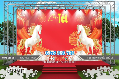 File tranh Backgroud Tết Bính Ngọ 882VTT