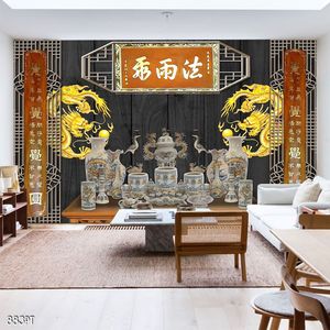 Tranh dán tường trang trí bàn thờ ông bà tổ tiên khổ ngang