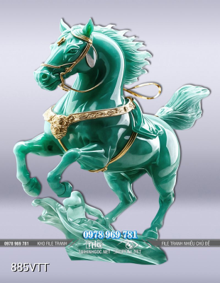 File tranh Ngựa Bính Ngọ giả ngọc 885VTT