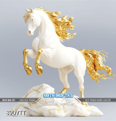 File tranh Ngựa trắng phi nước đại 890VTT