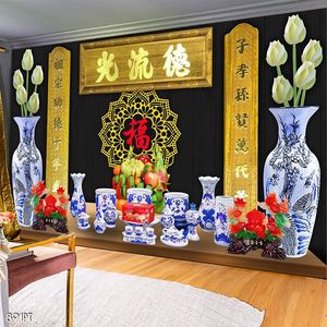 Tranh 3d trang trí bàn thờ ông bà tổ tiên