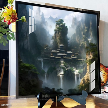 Tranh phong thủy nước non tuyệt đẹp