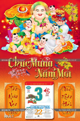 File lịch Psd phật Di Lặc và sáu em bé File lịch Psd phật Di Lặc và sáu em bé