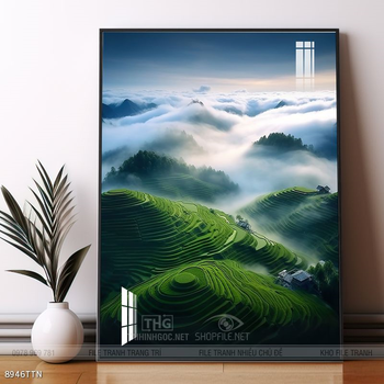 Tranh phong thủy nước non tuyệt đẹp