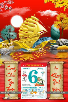 File tranh thuận buồm xuôi gió in lịch Tết File tranh thuận buồm xuôi gió in lịch Tết