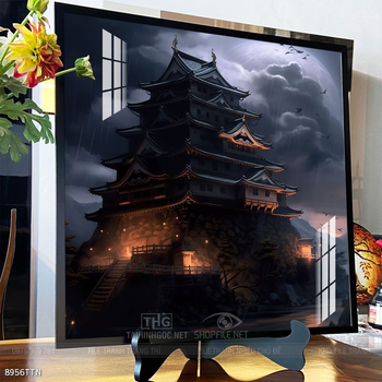 Tranh phon thủy sông, núi và mặt trời