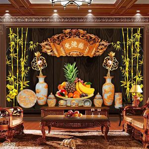 Tranh 3d trang trí bàn thờ gia tiên file gốc