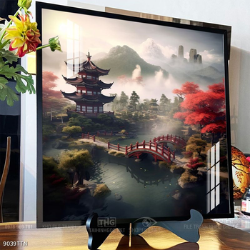 Tranh phong thủy phong cảnh thác nước thiên nhiên